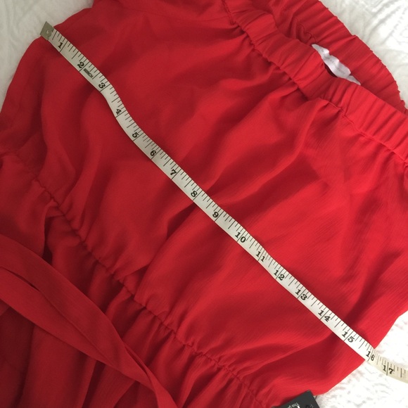New York & Company Off-The-Shoulder Red Maxi Dress - Size S - Picture 8 of 12